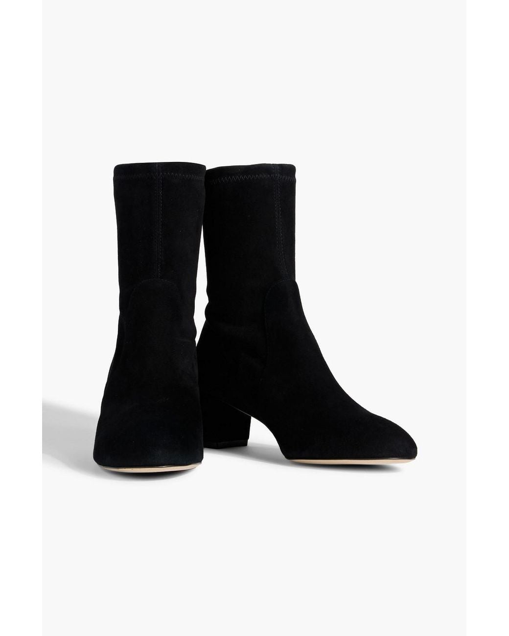 Stuart Weitzman Black Sofia 50 Suede Ankle Boots