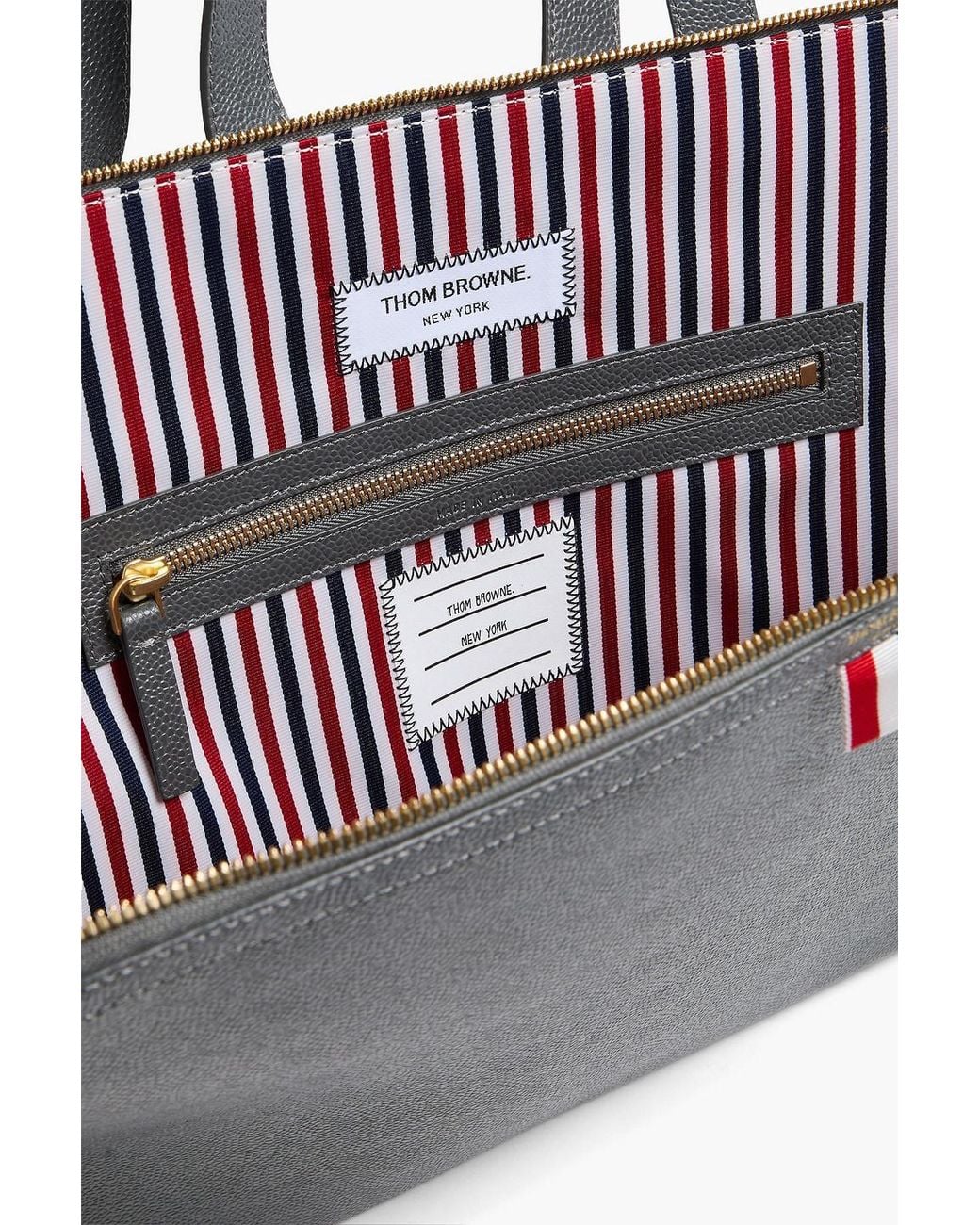 Thom Browne Black Pebbled-leather Backpack for men