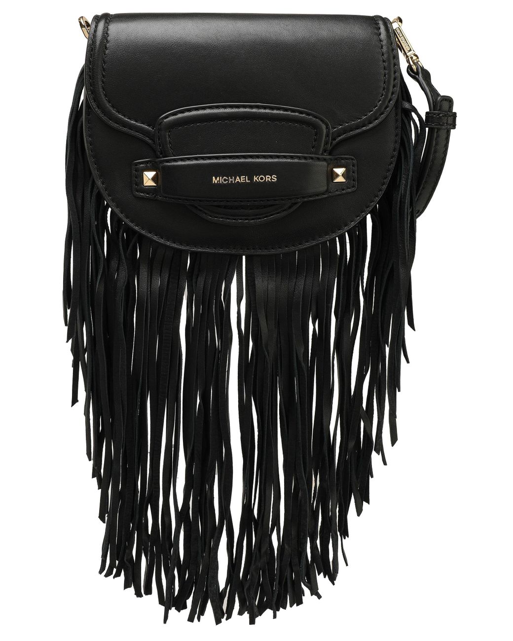 michael kors lillie medium fringed leather shoulder bag