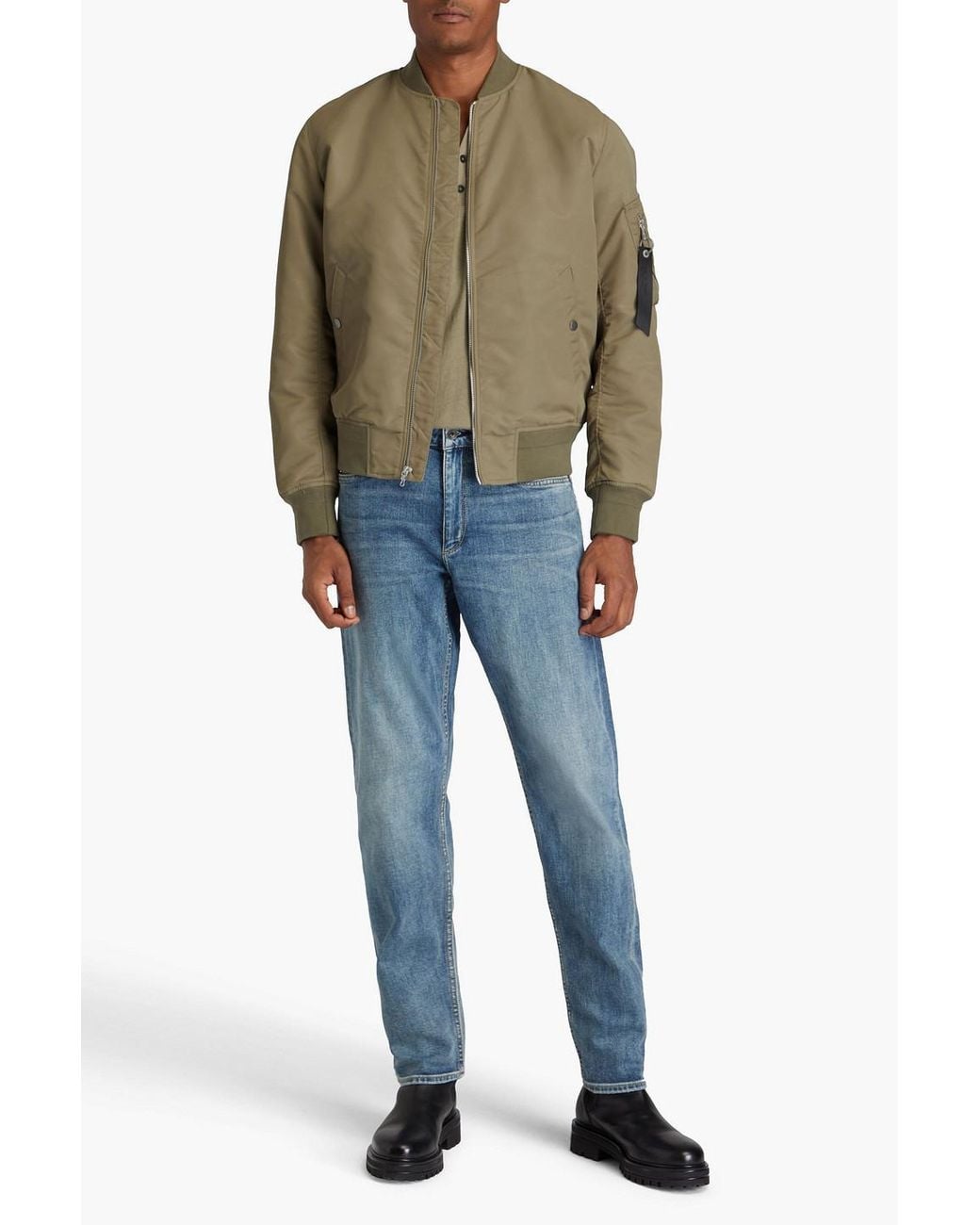 Rag & Bone Green Ston Shell Bomber Jacket for men