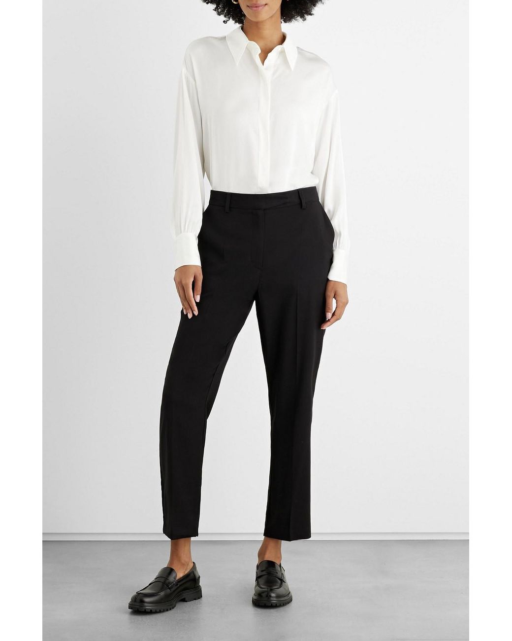 M&S Womens White Crop Polka Dot Print Slim Leg Stretch Trousers – Quality  Brands Outlet