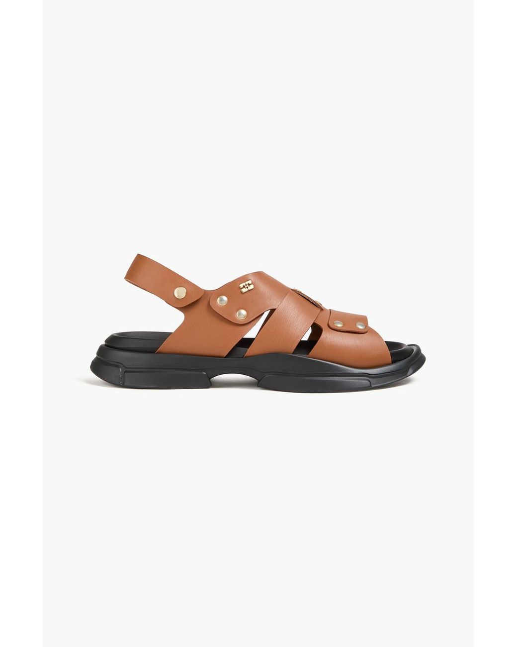 Ganni Slingback Sandals in Brown | Lyst UK