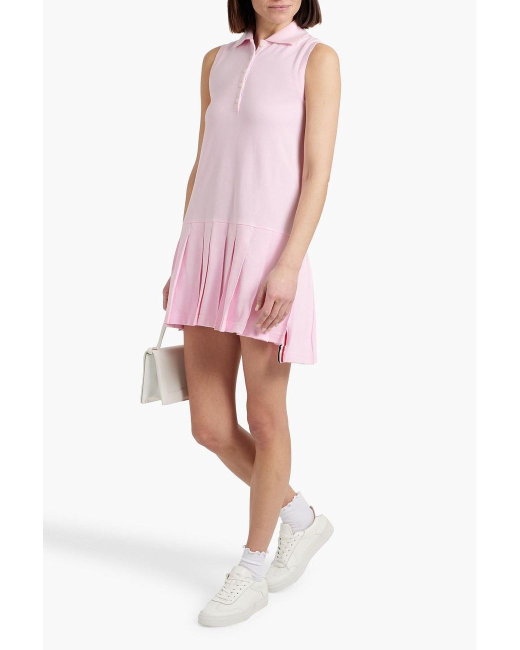 ワンピース THOM BROWNE PIQUET SLEEVELESS MINIDRESS ファッション好きが選ぶ人気ブランドランキング】 Sleeveless