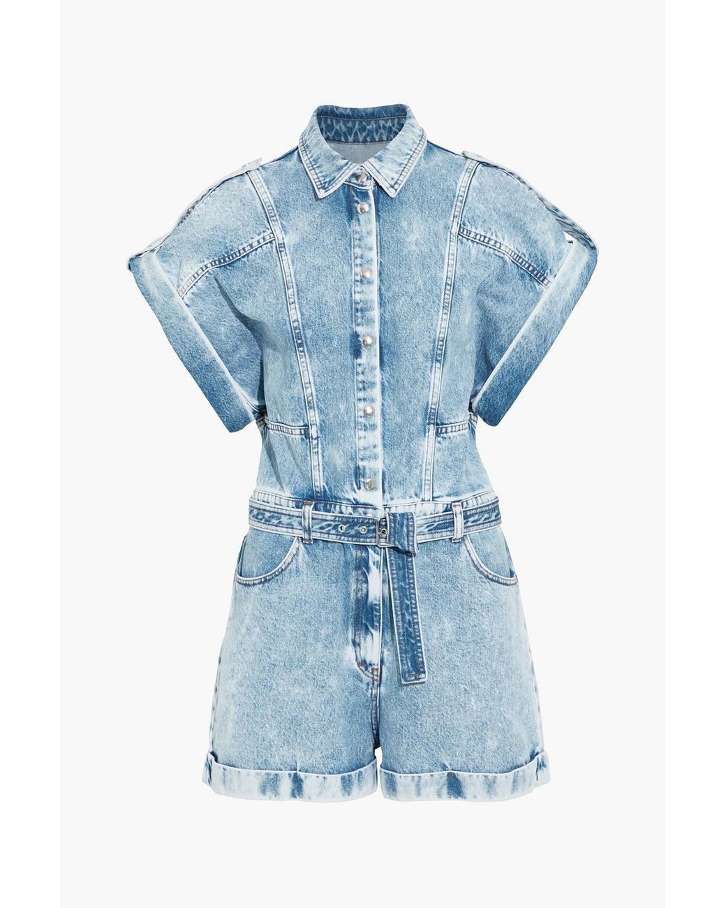 IRO Mondelan Belted Acid-wash Denim 