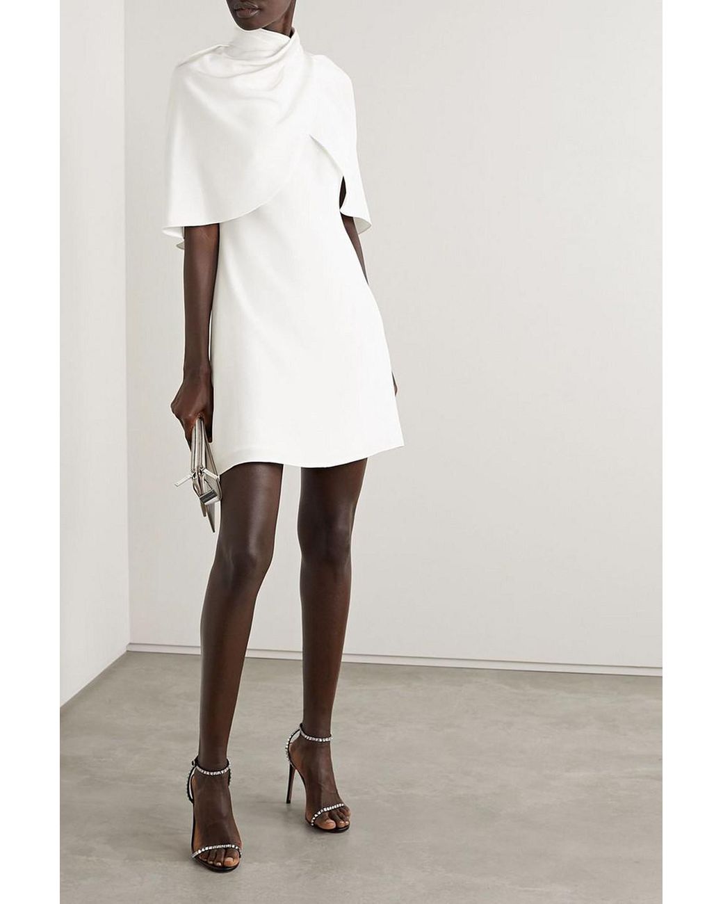 brandon maxwell white mini dress Strapless Cone Shape Mini Dress