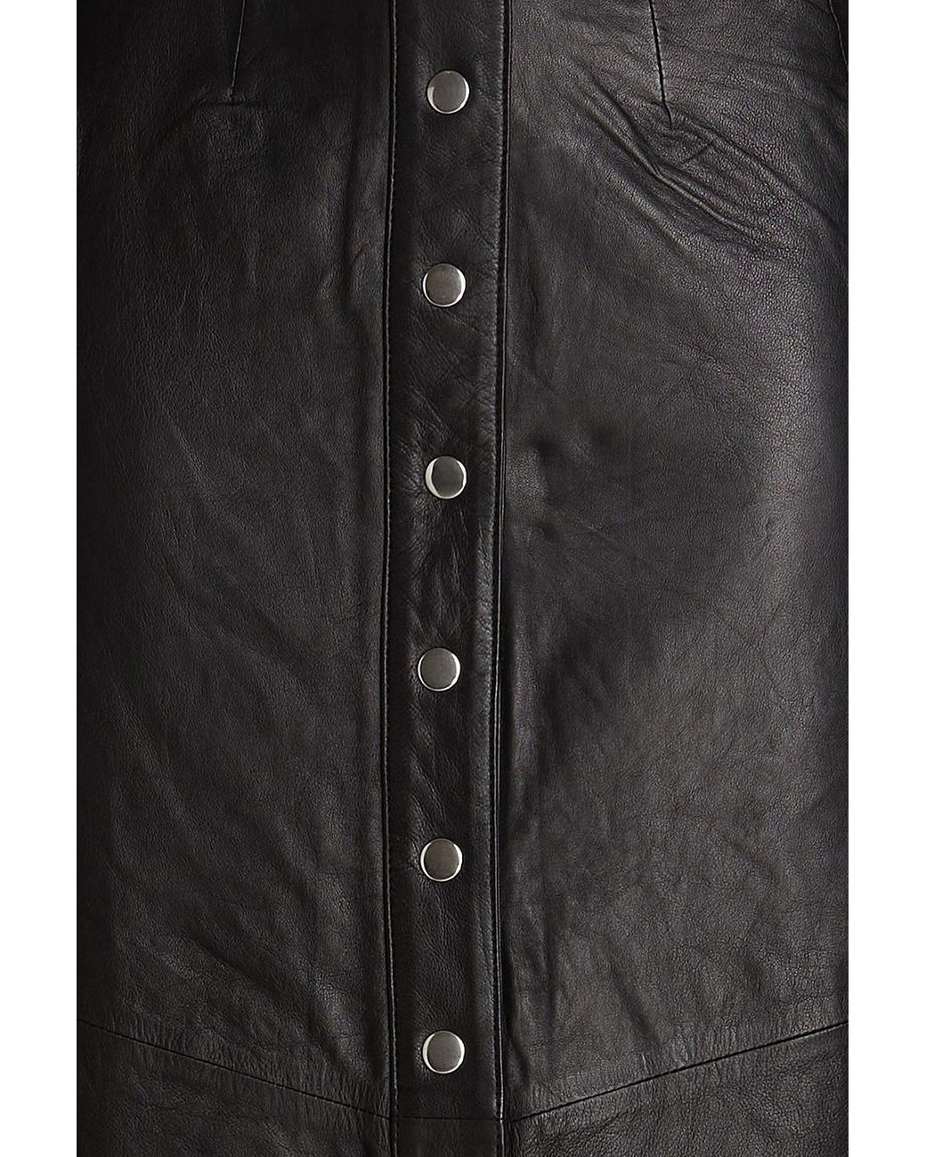 Envelope Leather Midi Skirt in Black Lyst UK