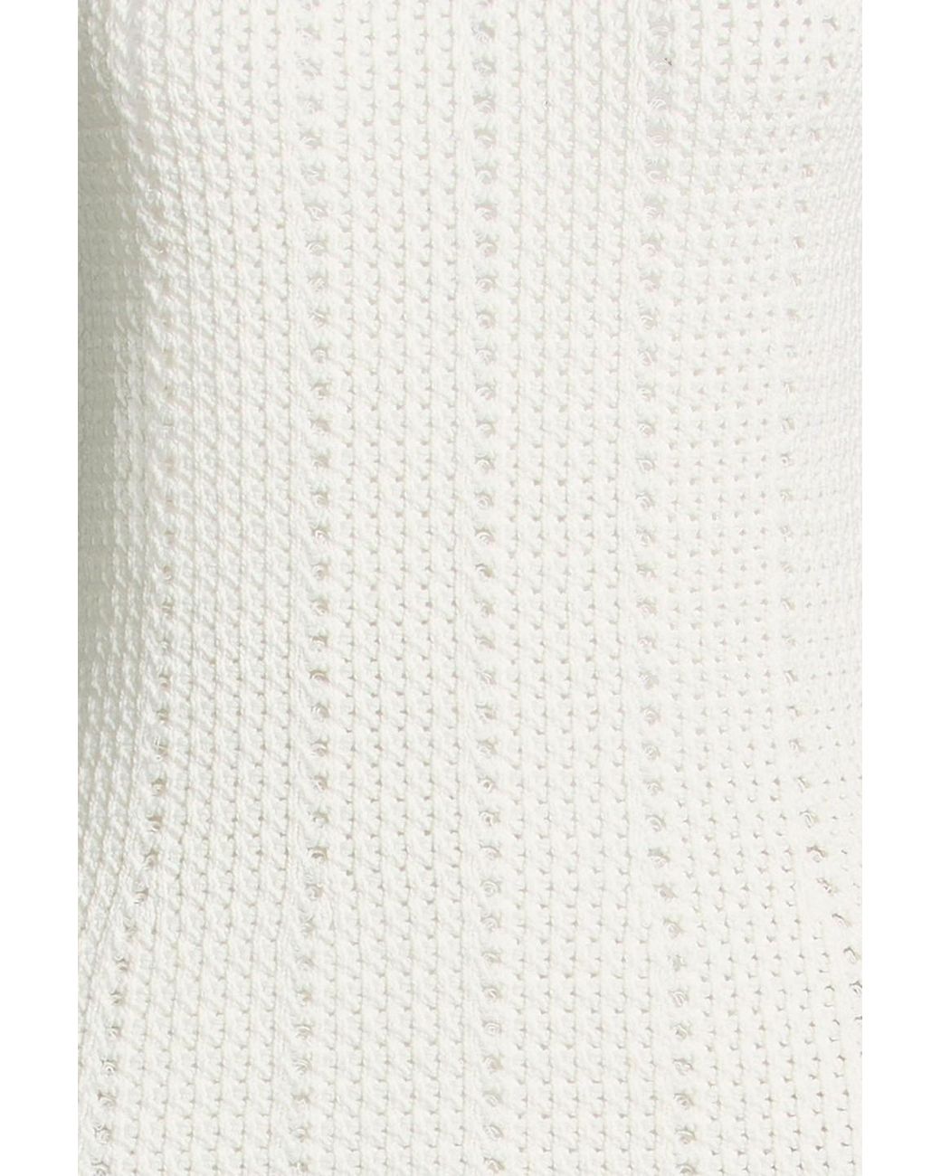 Maje White Crocheted Cotton-Blend Mini Dress