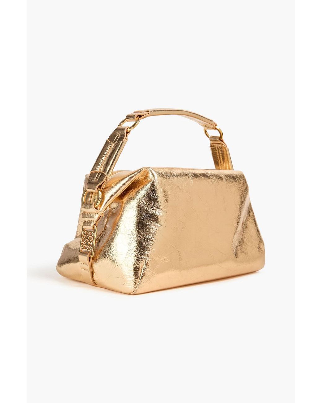 Sandro Natural Crinkled Leather Tote