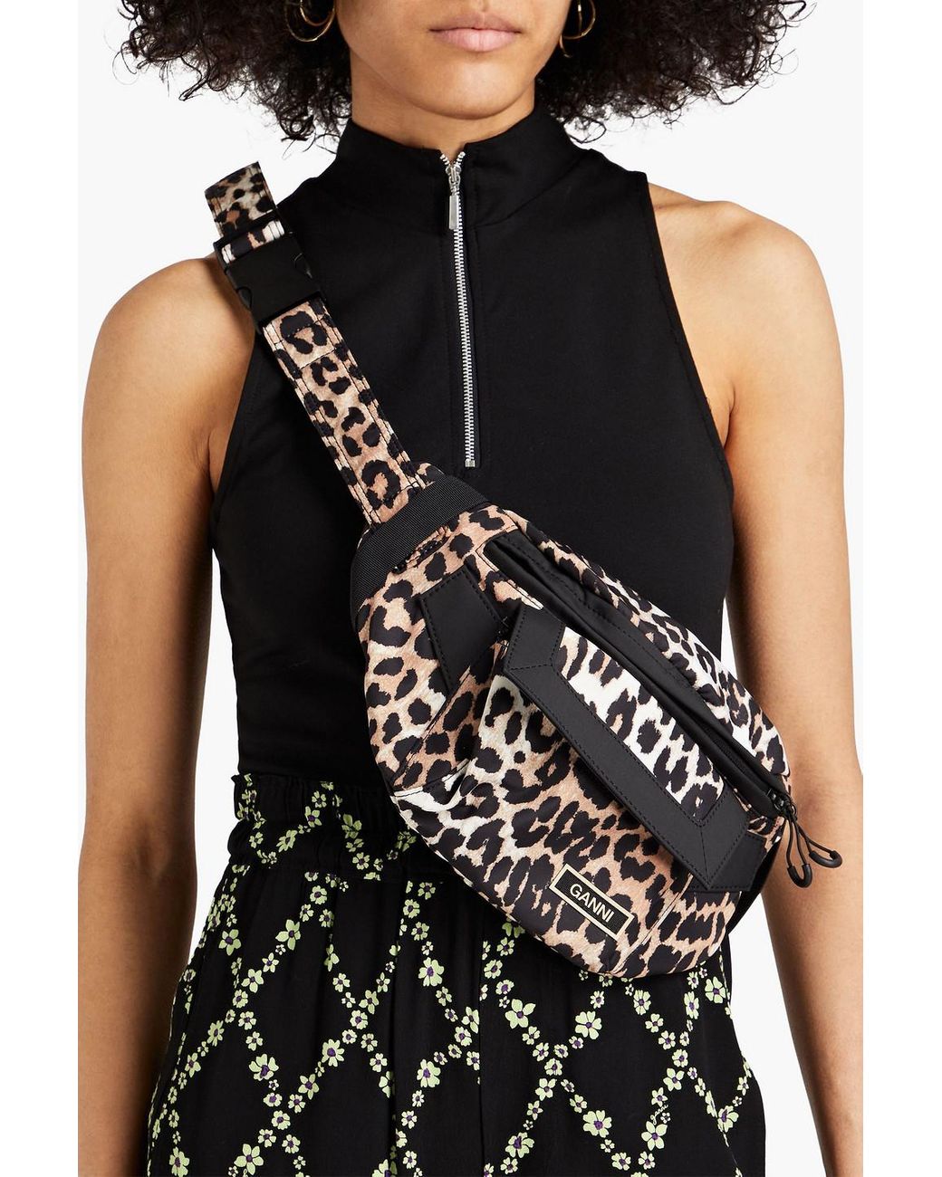 Ganni Leopard print Shell Belt Bag Lyst Canada
