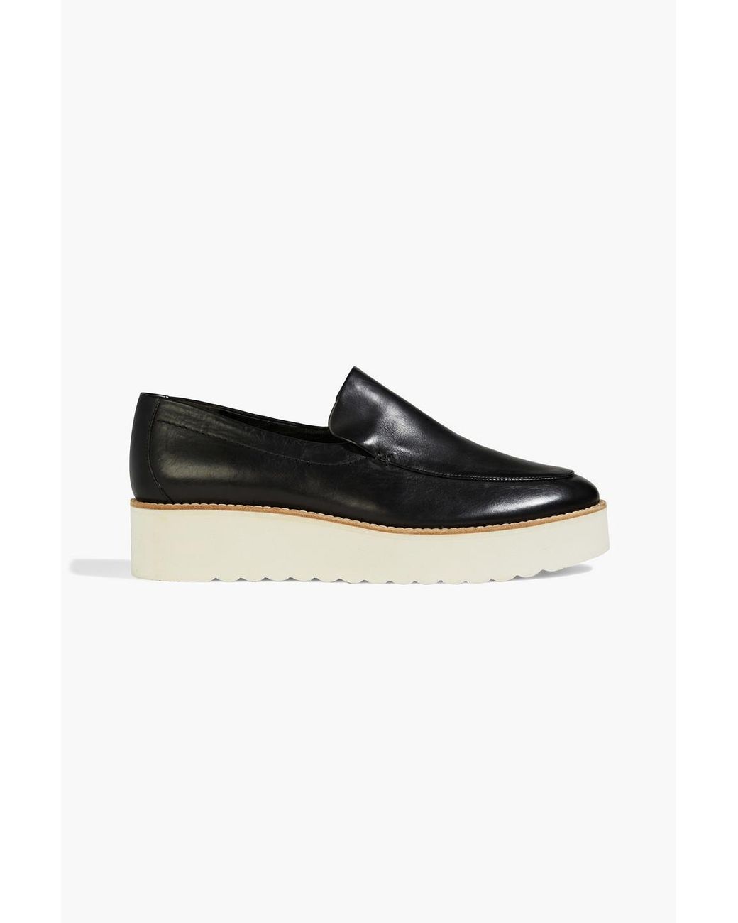 Vince Zeta Leather Platform Loafers in Black | Lyst