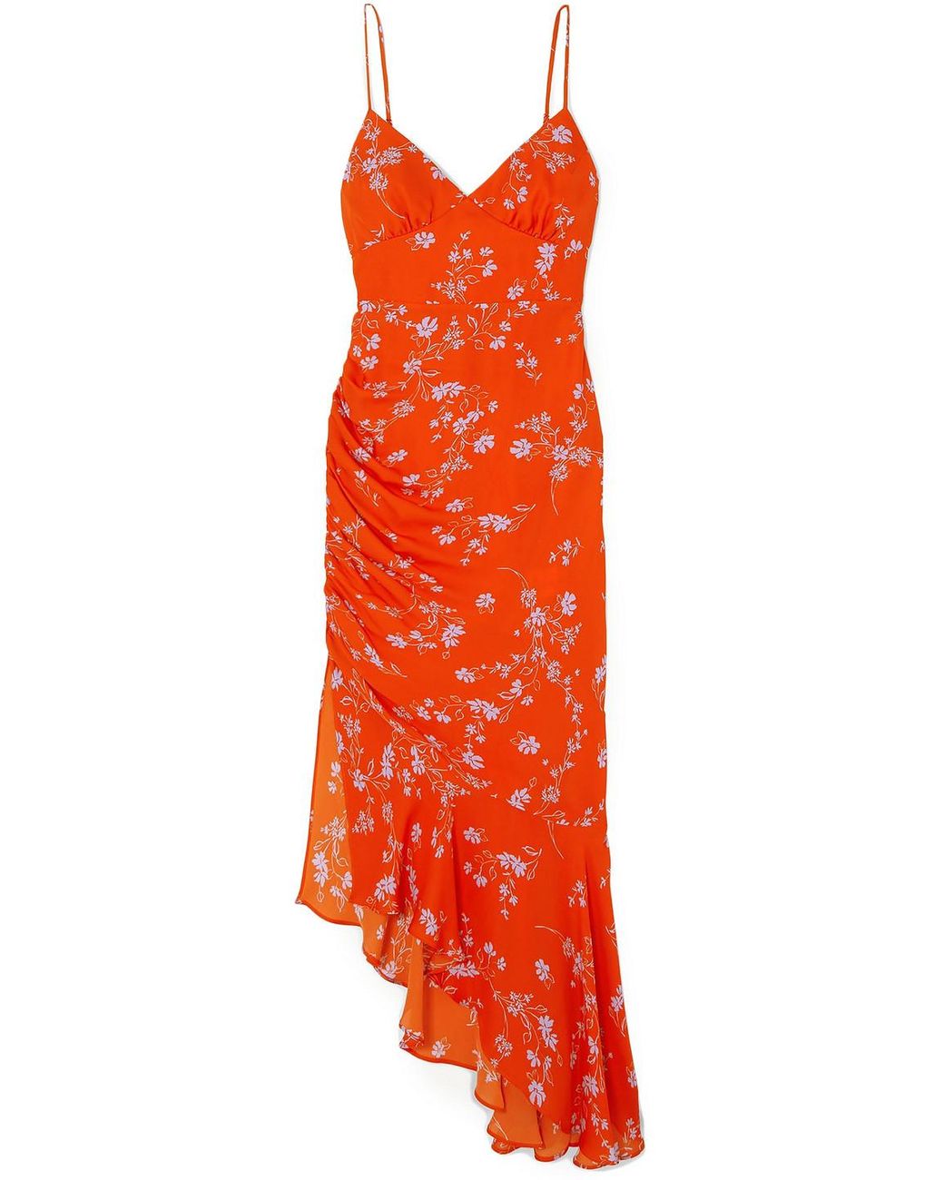 Nicholas floral ruched shop dress