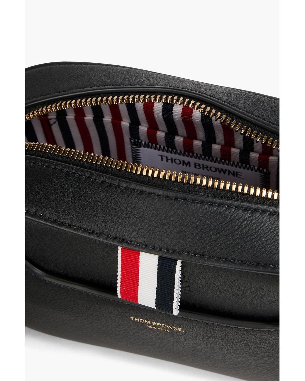 Thom Browne Black Leather Cross-body Bag