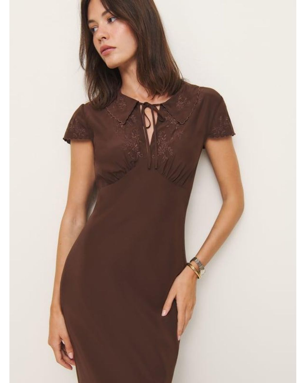 reformation lydia silk dress Reformation Lydia Silk Dress 8 in Blue