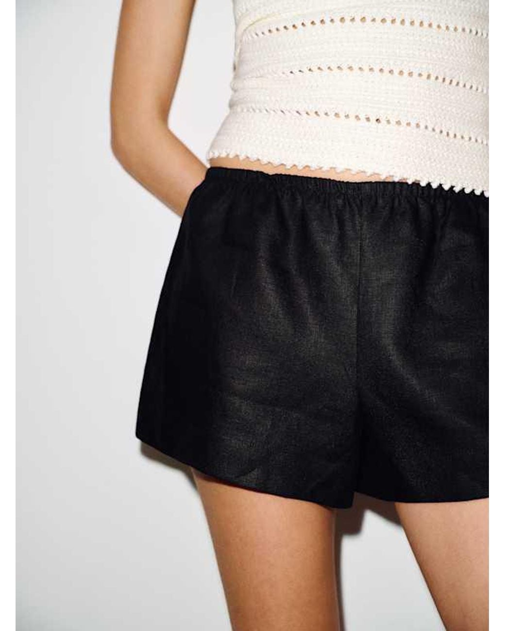 Reformation White Nora Linen Short