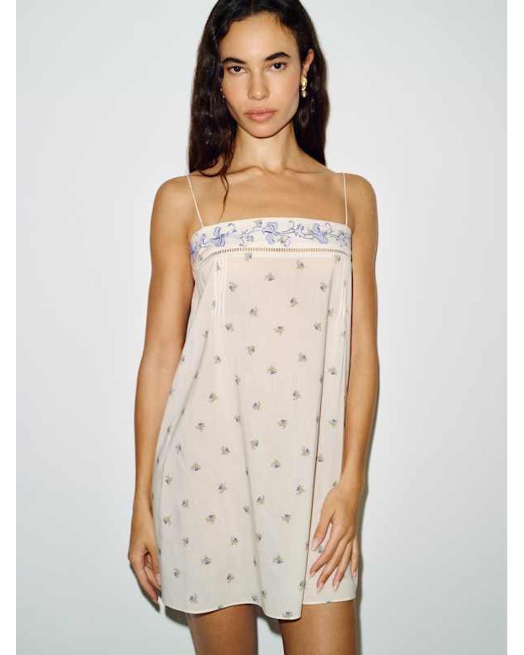 Reformation White Aurora Sleep Dress