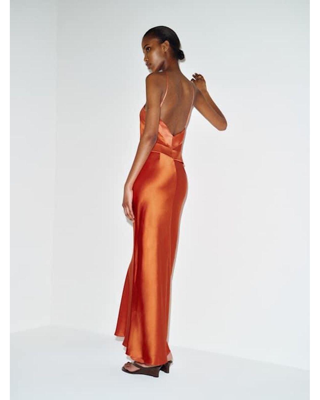 Reformation Red Jillian Silk Dress
