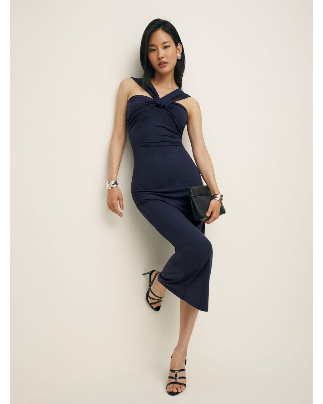xena knit dress Reformation in Blue searchable:Lace
