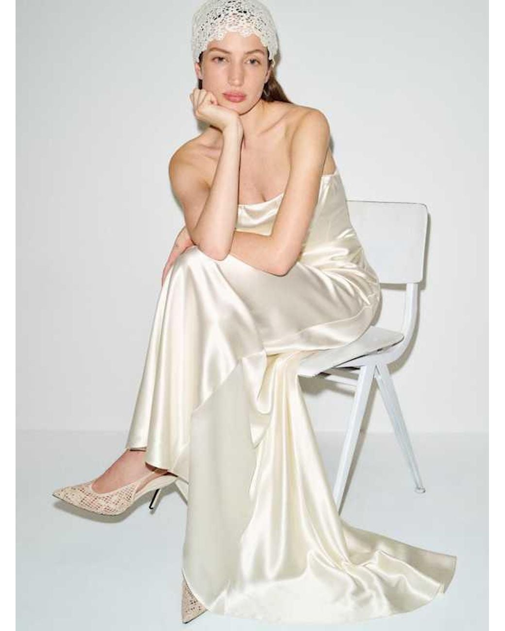 Reformation White Lupe Silk Dress