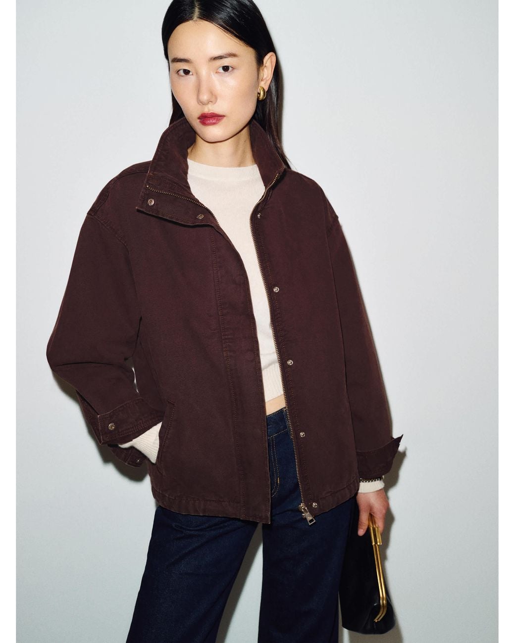Reformation Blue Andrew Canvas Jacket