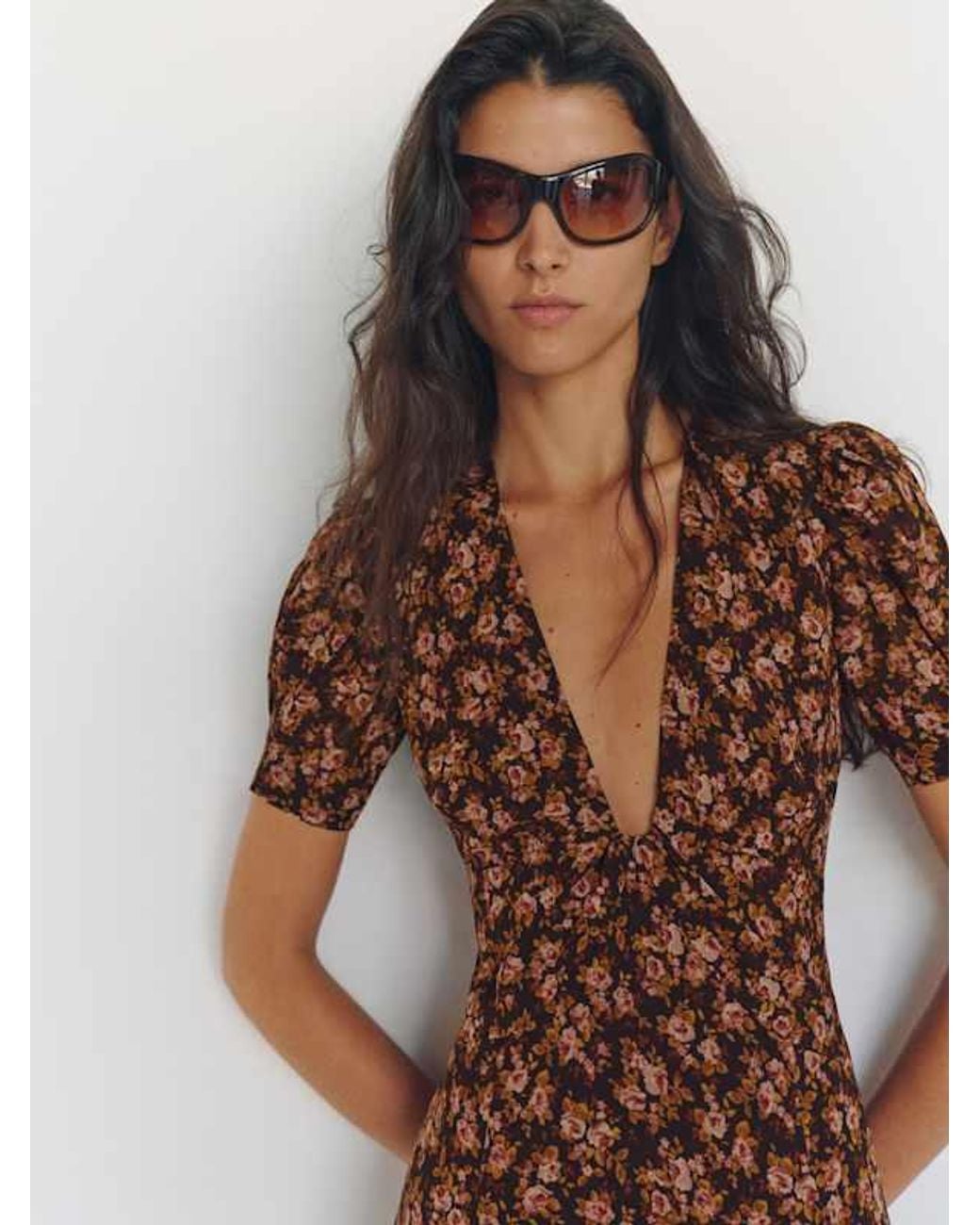 Reformation Brown Deja Dress
