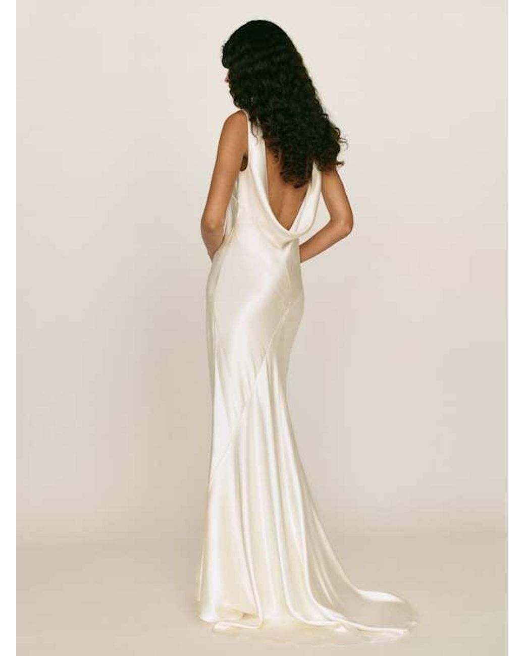 Reformation Natural Isabelle Silk Dress
