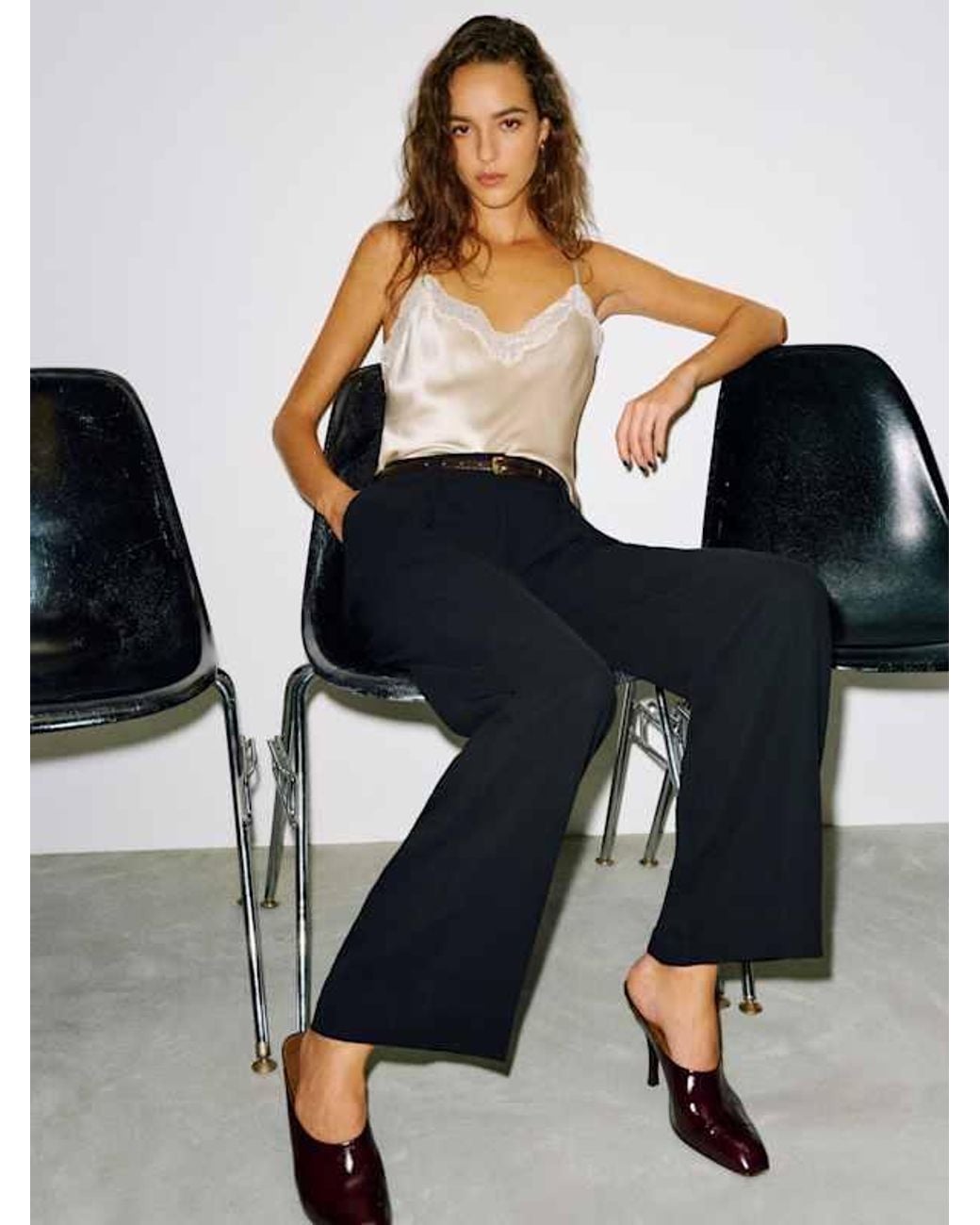 Reformation White Teddy Silk Top