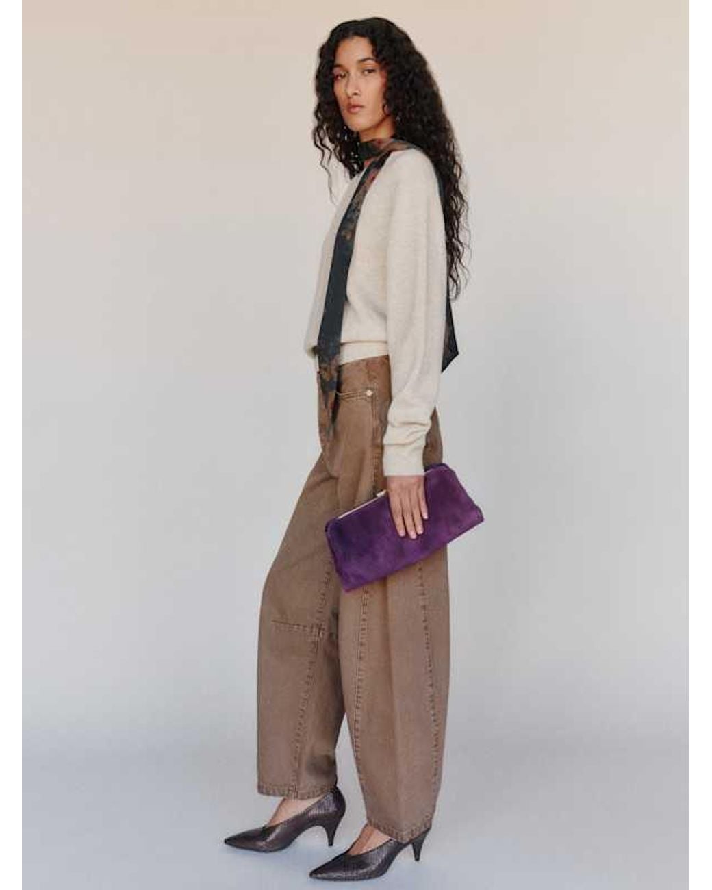 Reformation Natural Tyler Mid Rise Barrel Jeans