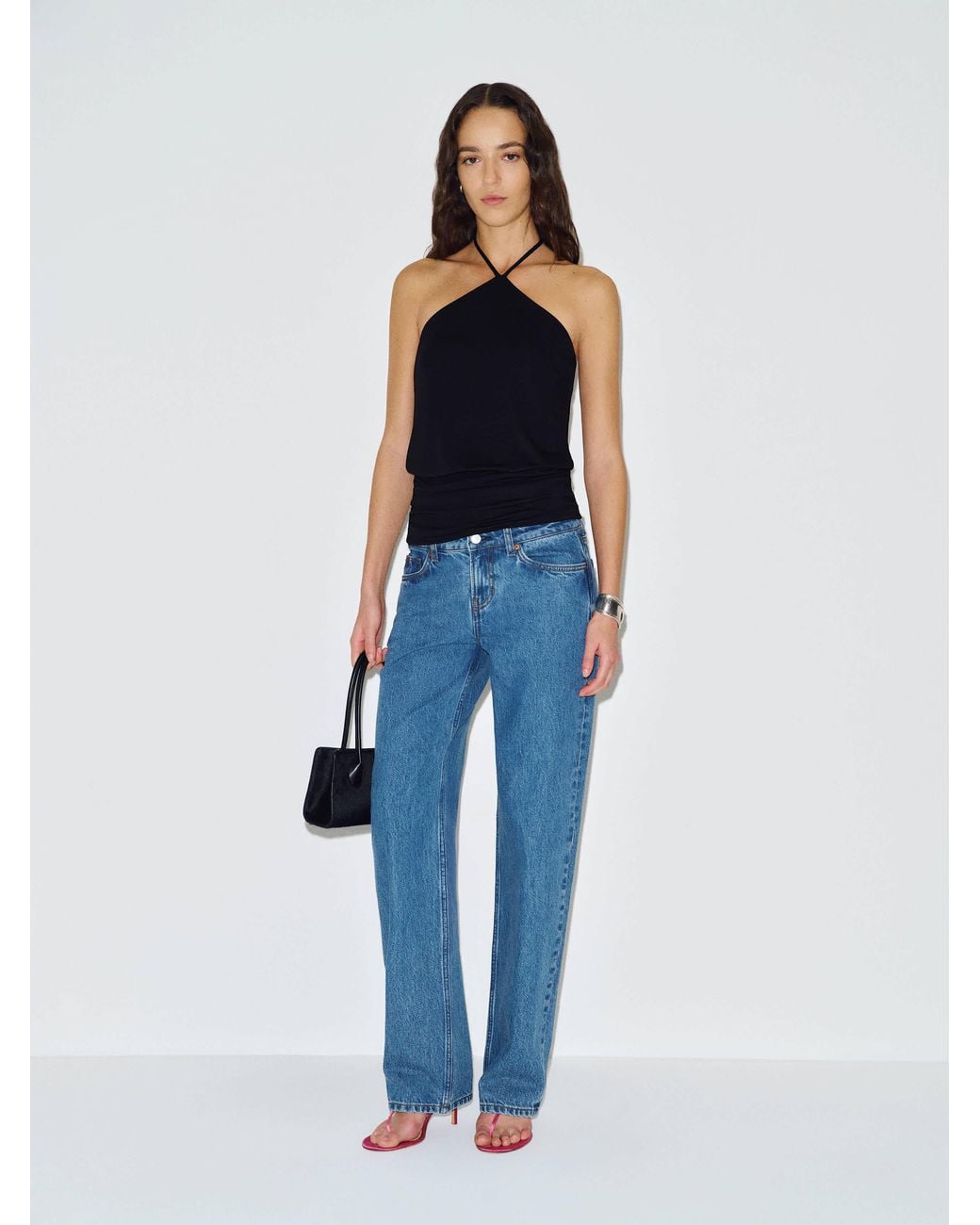 Reformation Blue Madison Knit Top