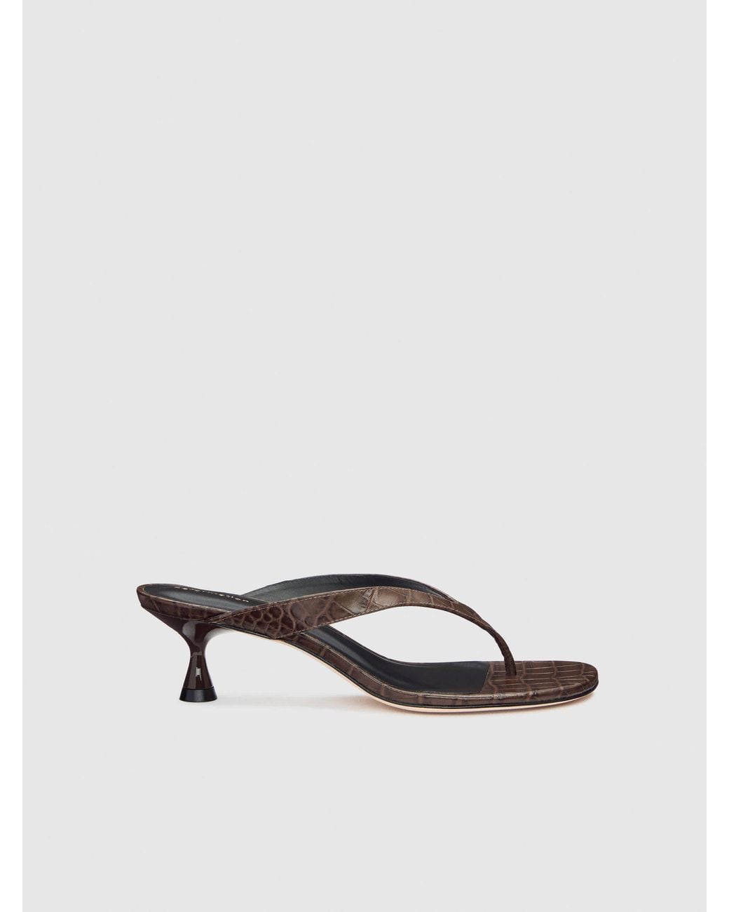 Reformation Natural Sophie Heeled Sandal Croc-Effect 5