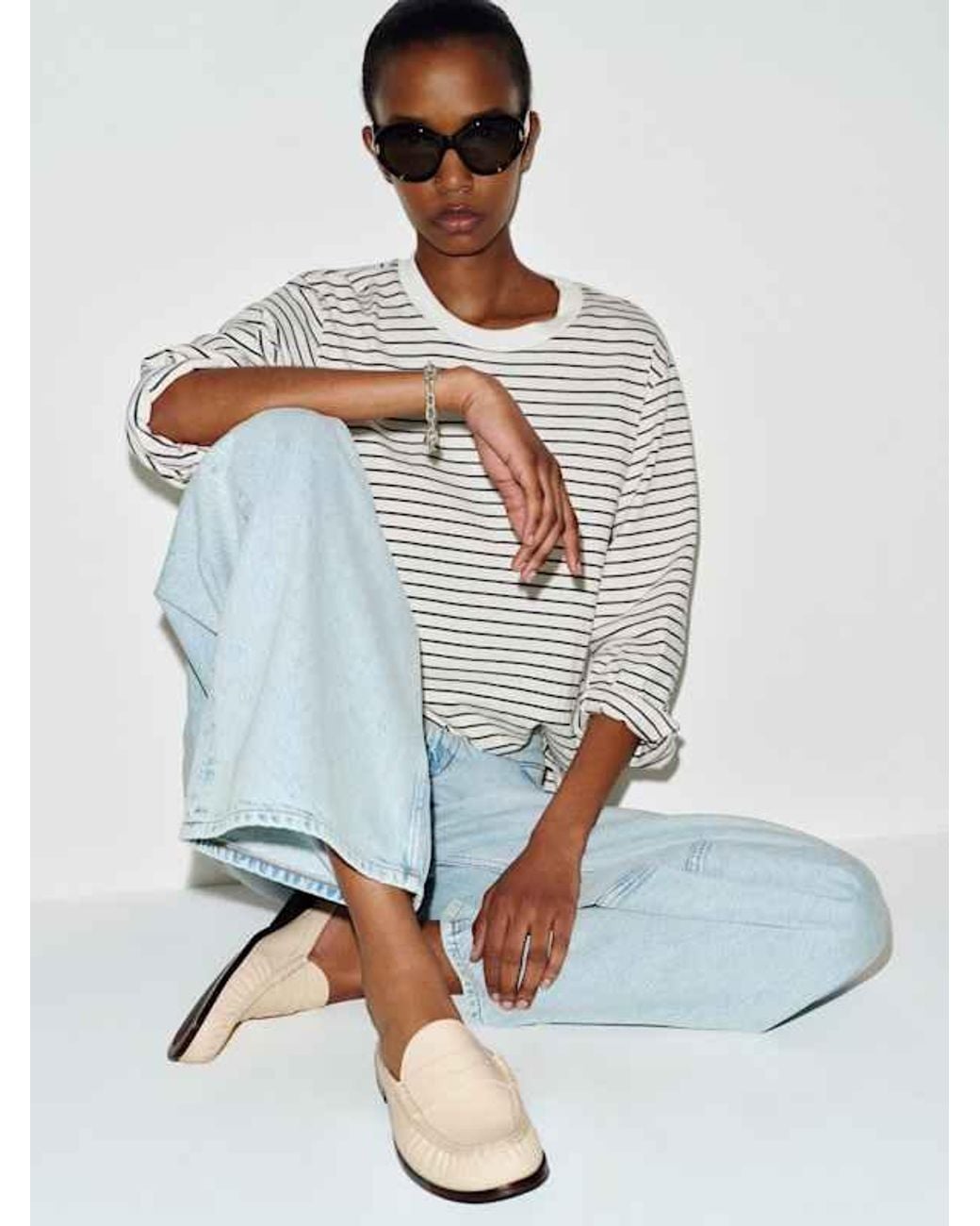 Reformation Gray Francine Loafer Mule