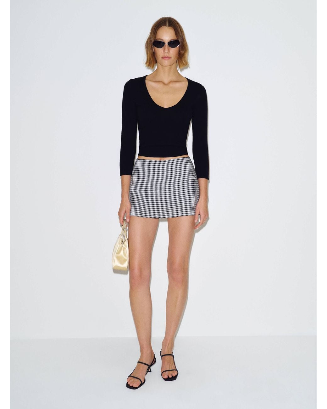 Reformation Blue Penelope Linen Skort 4