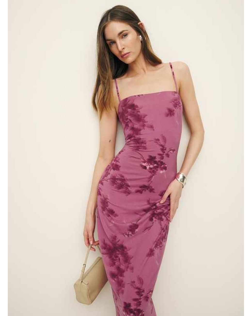 Reformation Elise Knit Dress in Pink | Lyst