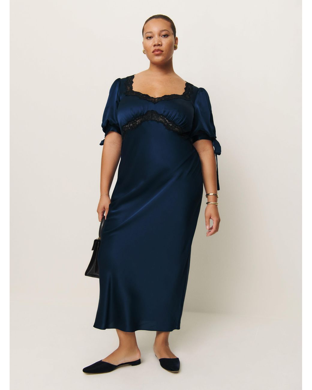 Reformation Stella Silk Dress Es in Blue | Lyst UK Reformation Stella Silk Dress Es in Blue | Lyst UK