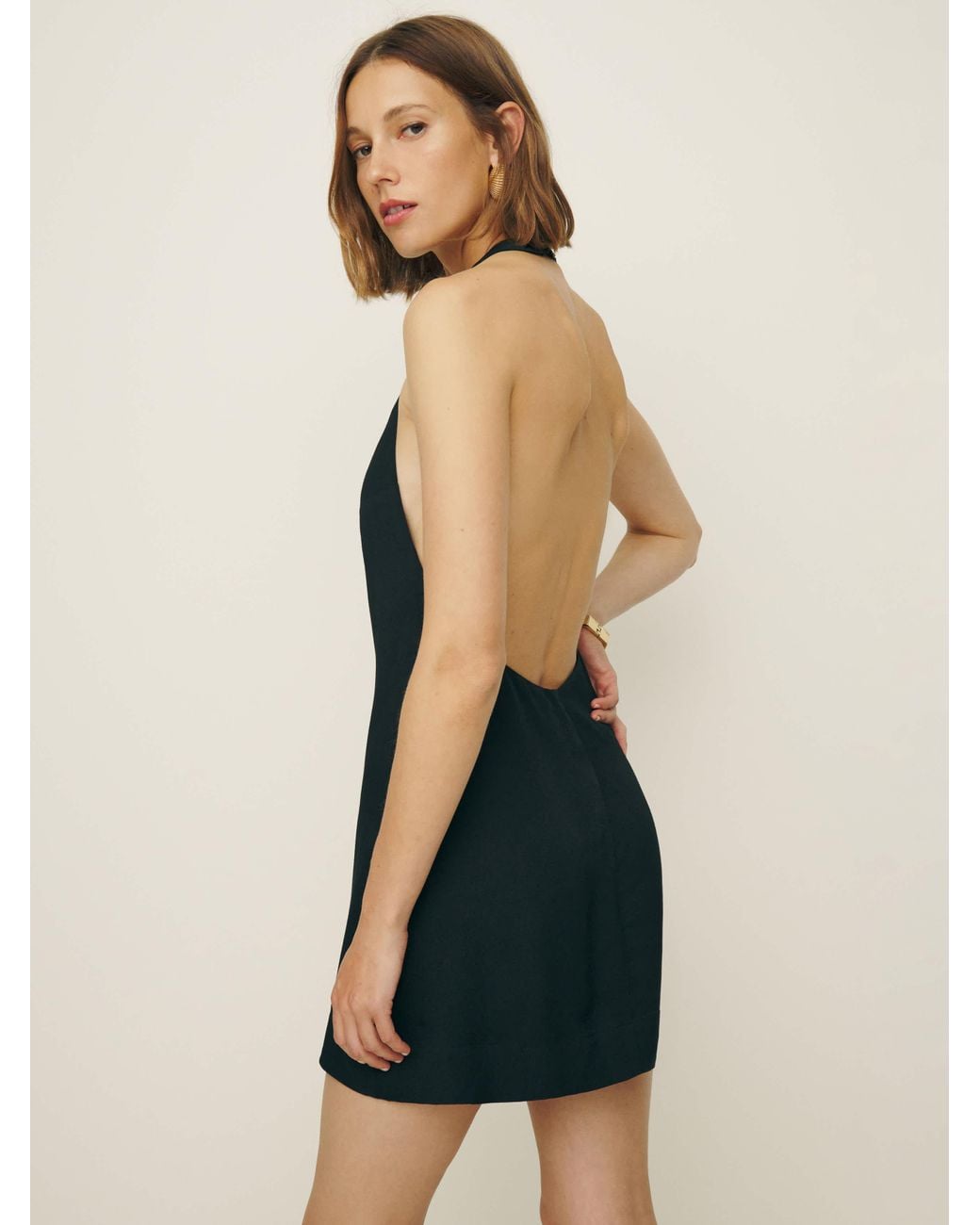 avielle silk dress Reformation Avielle Dress in Natural