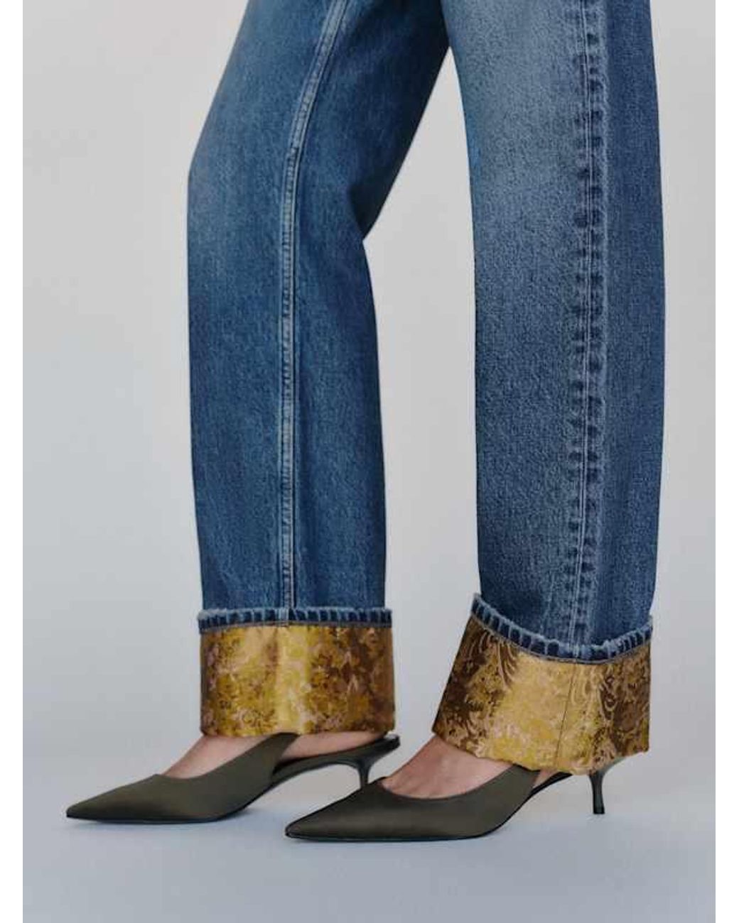Reformation Blue Charlee Low Rise Straight Leg Jeans Denim