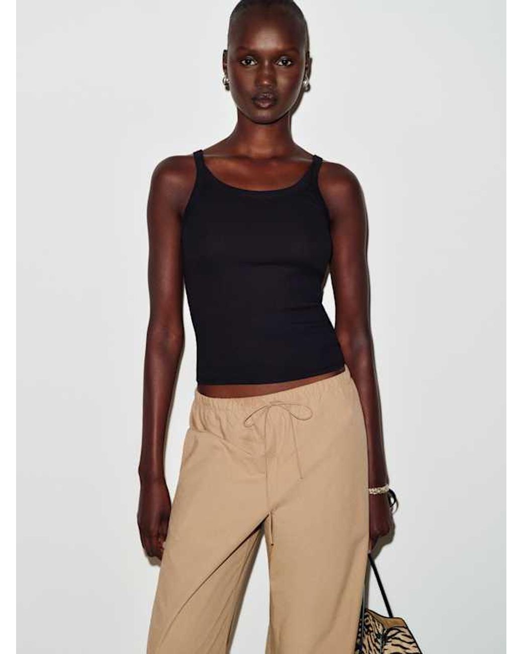 Reformation Black Calie Tank Top