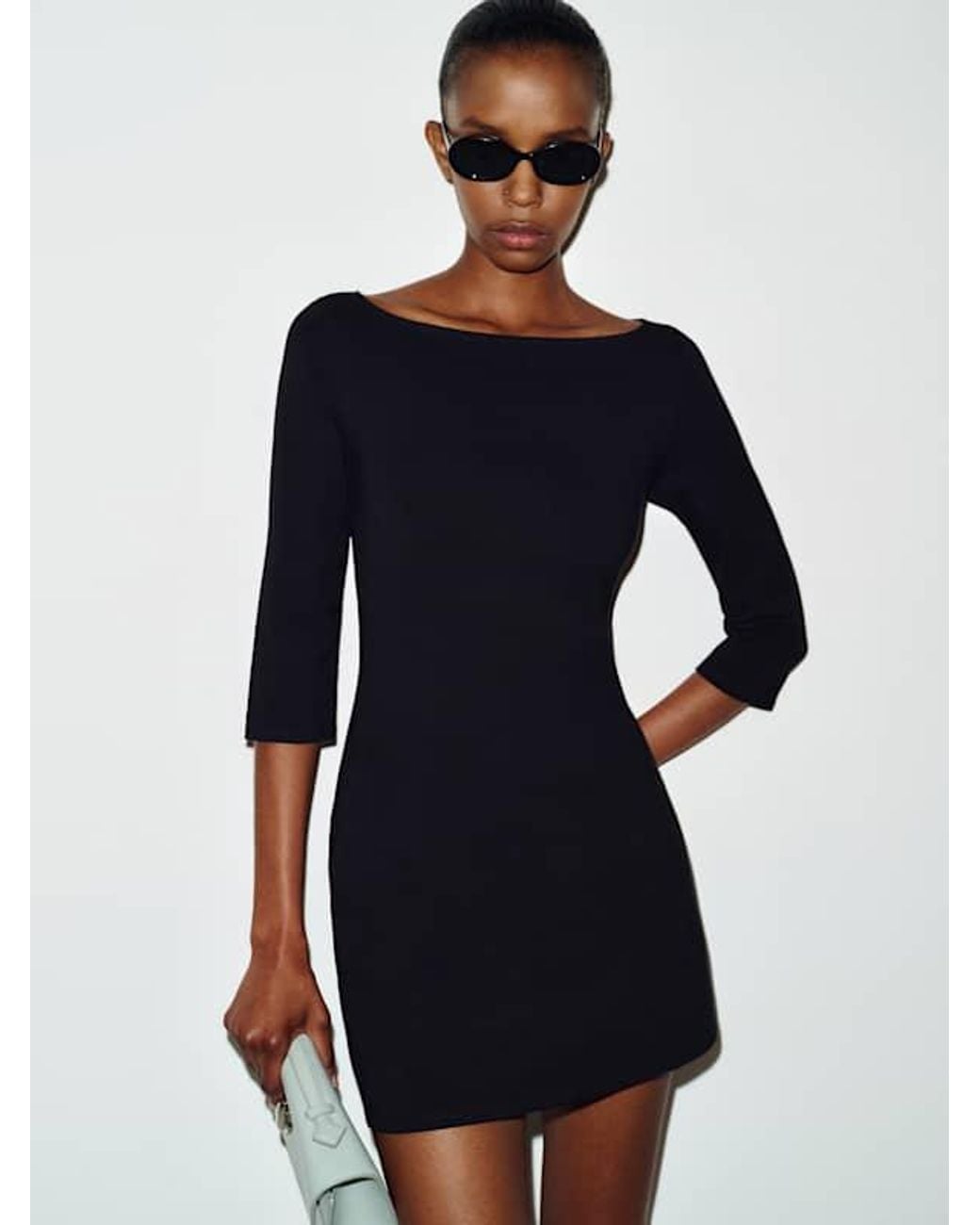 Reformation Black Marceline Knit Dress