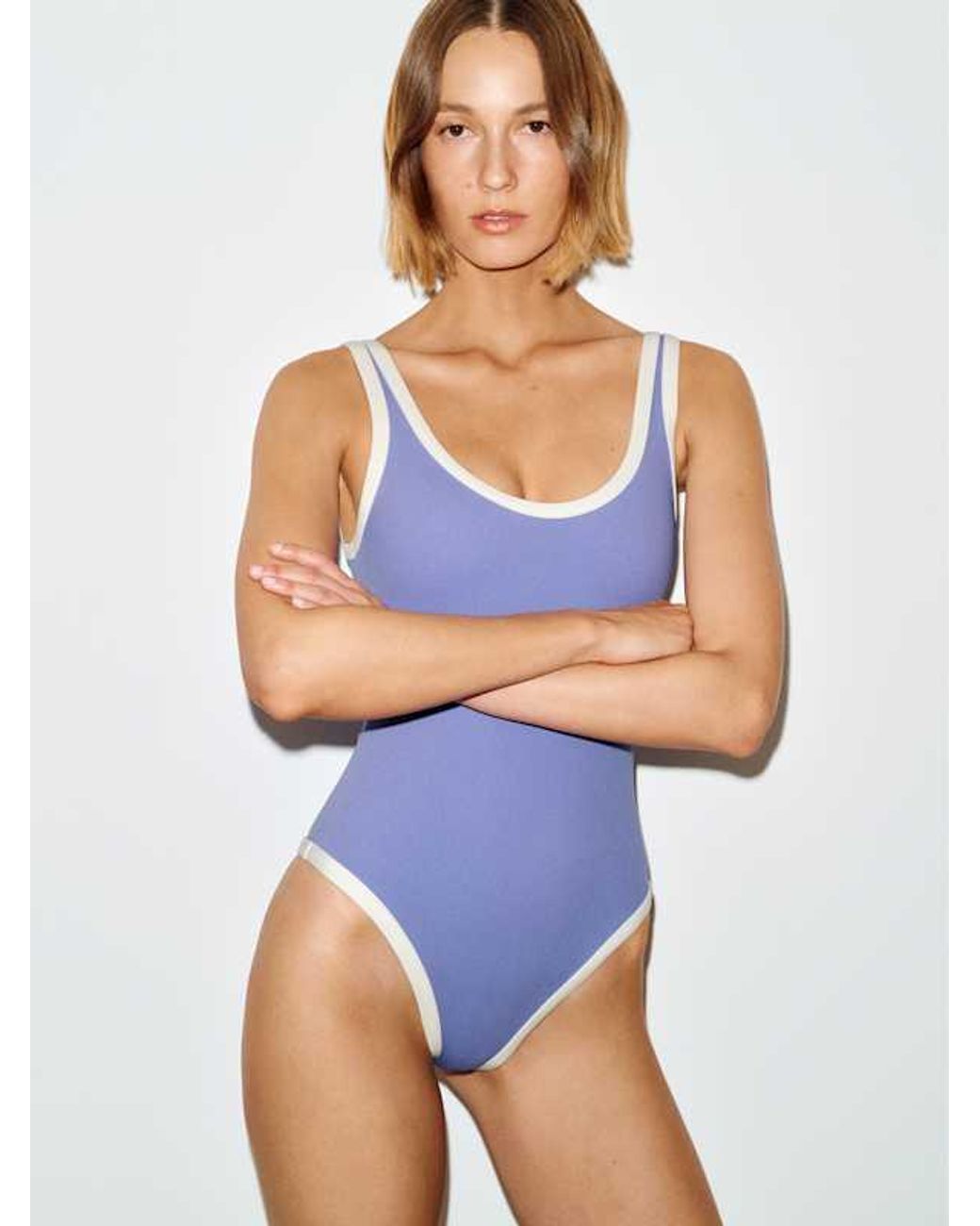 Reformation Blue Joy One Piece Swimsuit