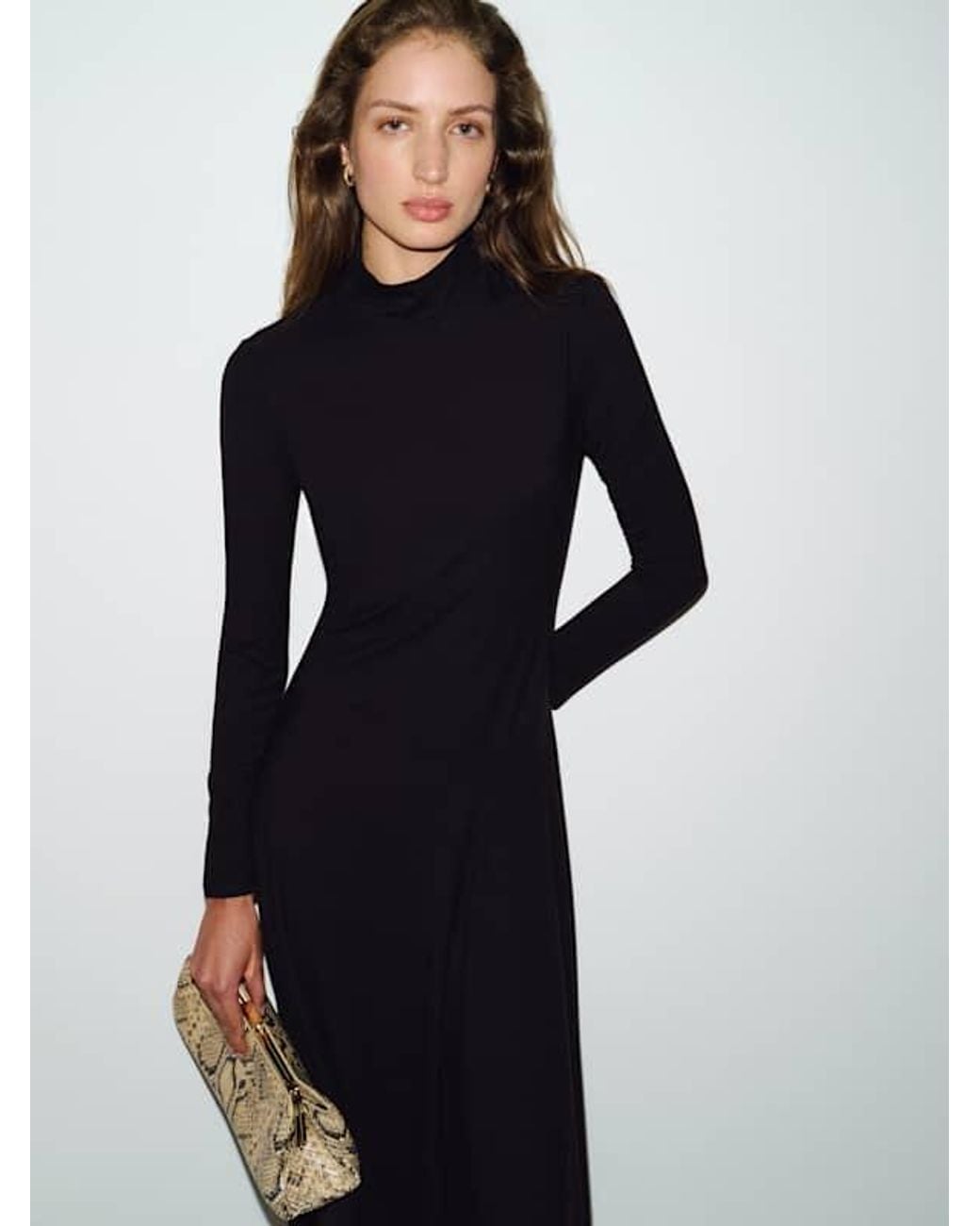 Reformation Black Laurence Knit Dress
