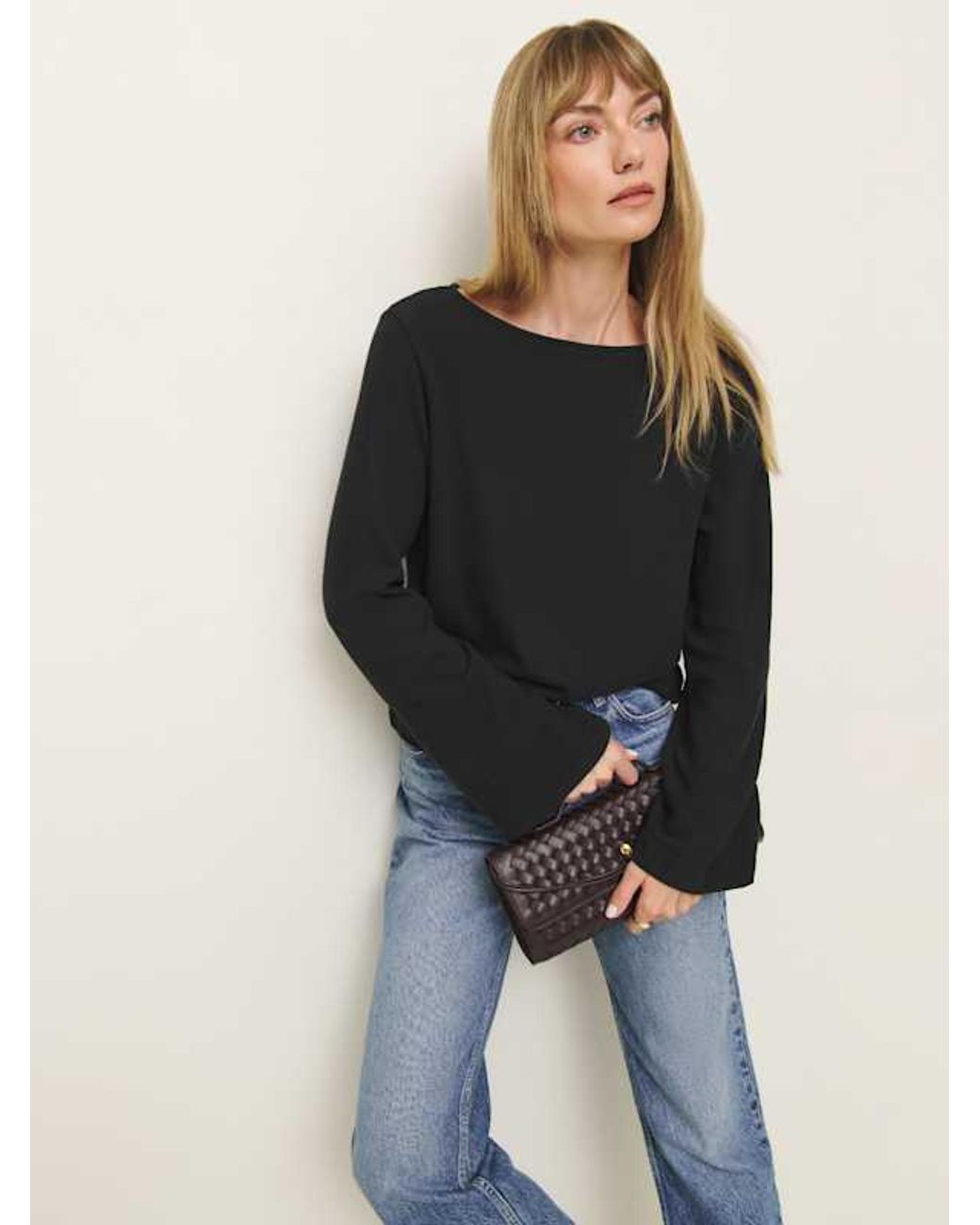 Reformation Blue Eternity Knit Top