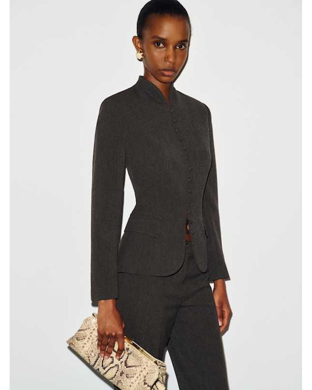 Reformation Black Kora Jacket Charcoal