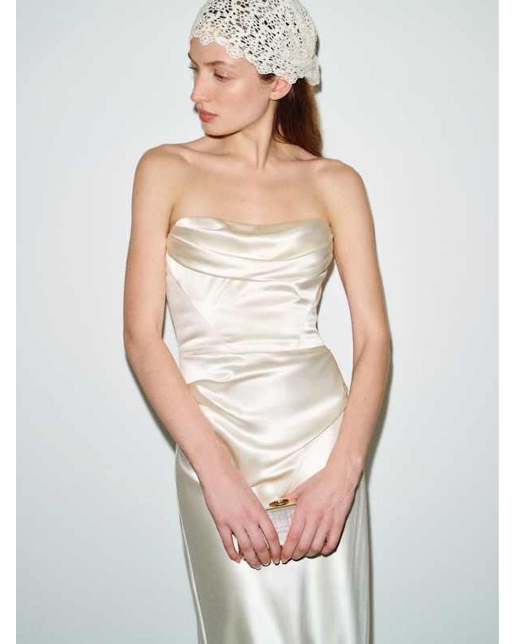 Reformation White Lupe Silk Dress