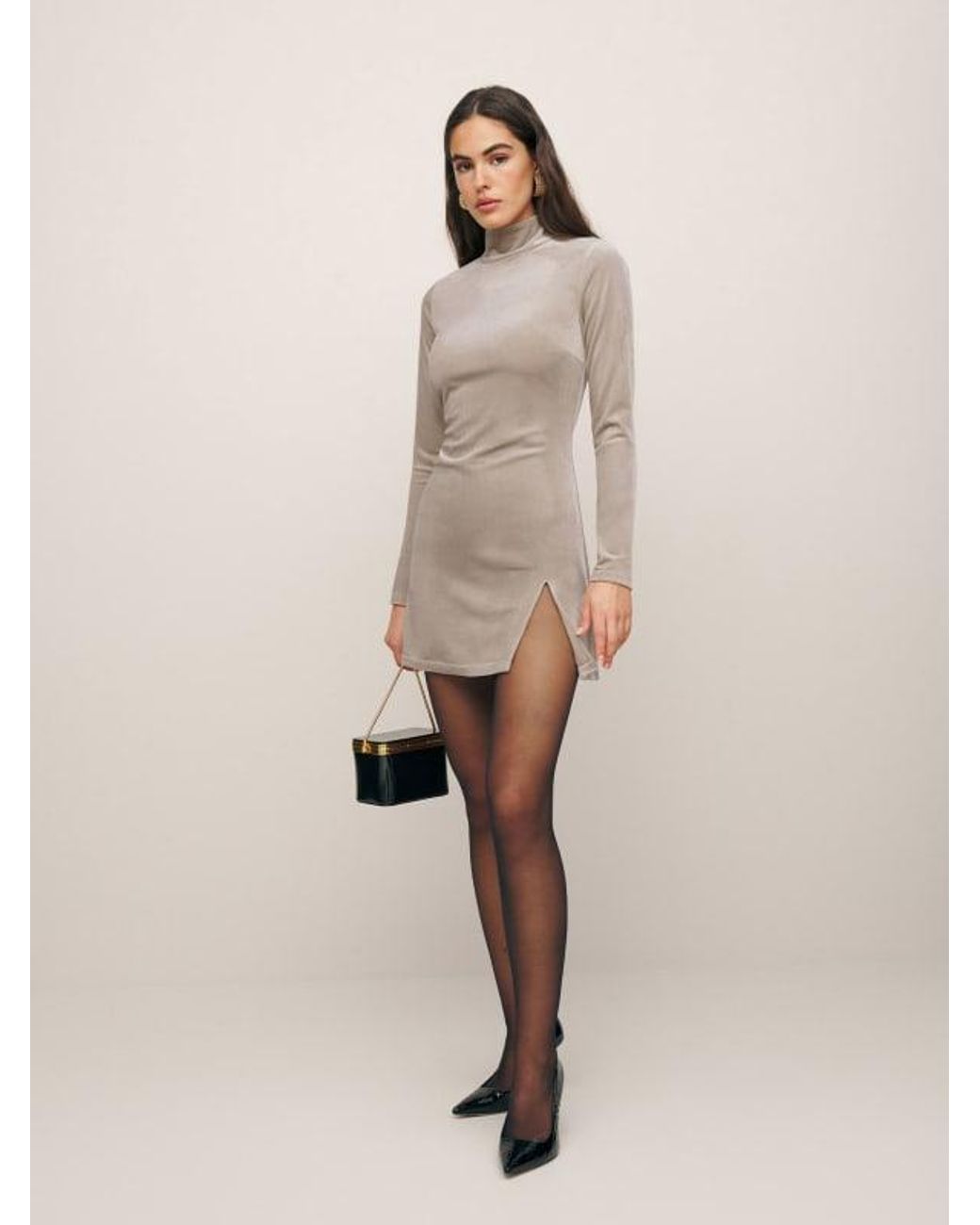 Reformation Libra Knit Dress in Natural | Lyst UK
