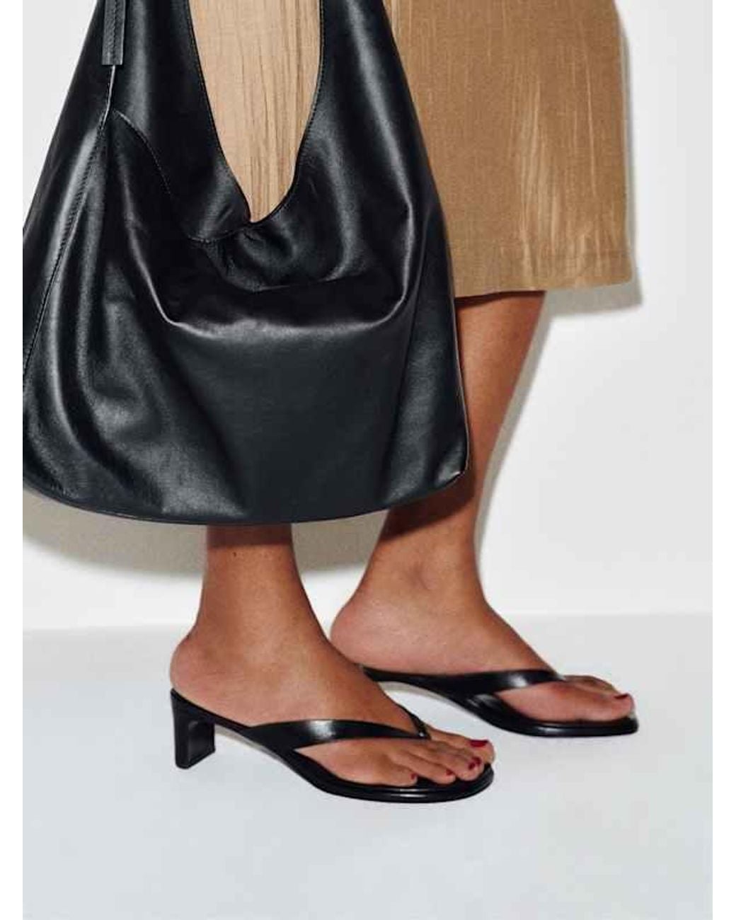Reformation White Jessie Block Heel Sandal Leather