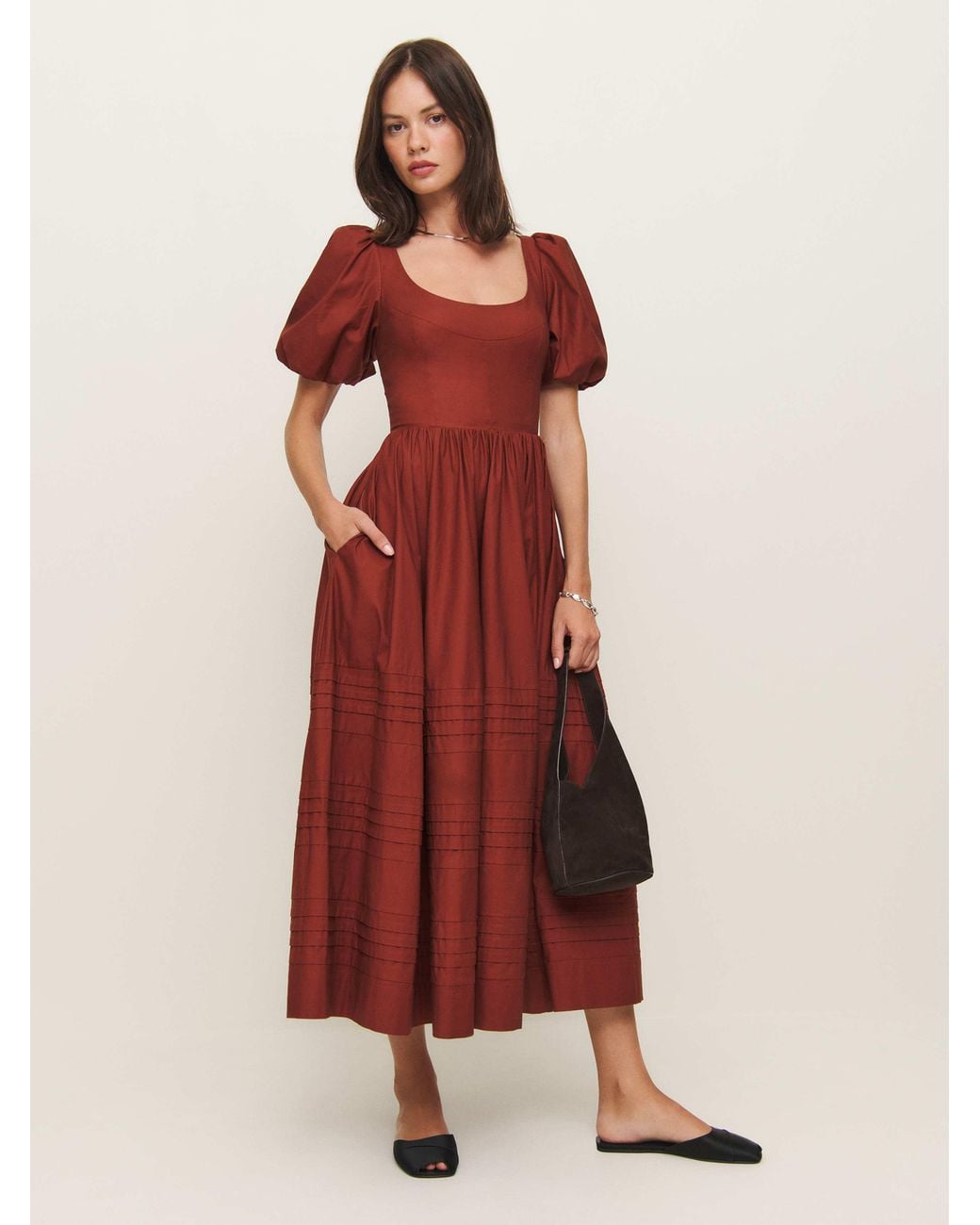 reformation long sleeve red dress Cleona Knit Dress - Long Sleeve Mini