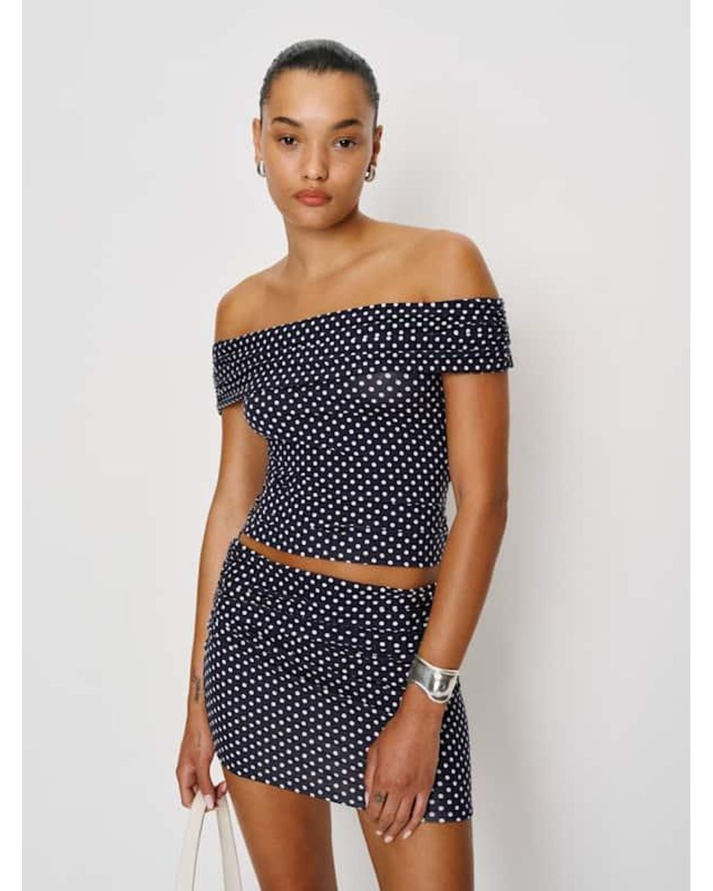 Reformation Blue Isla Knit Two Piece