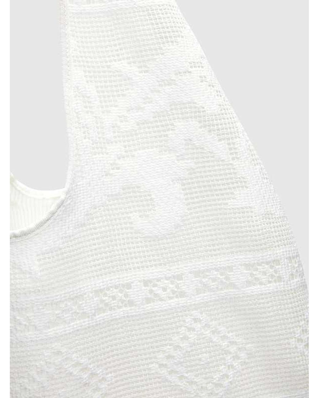 Reformation White Aurelia Tote Bag