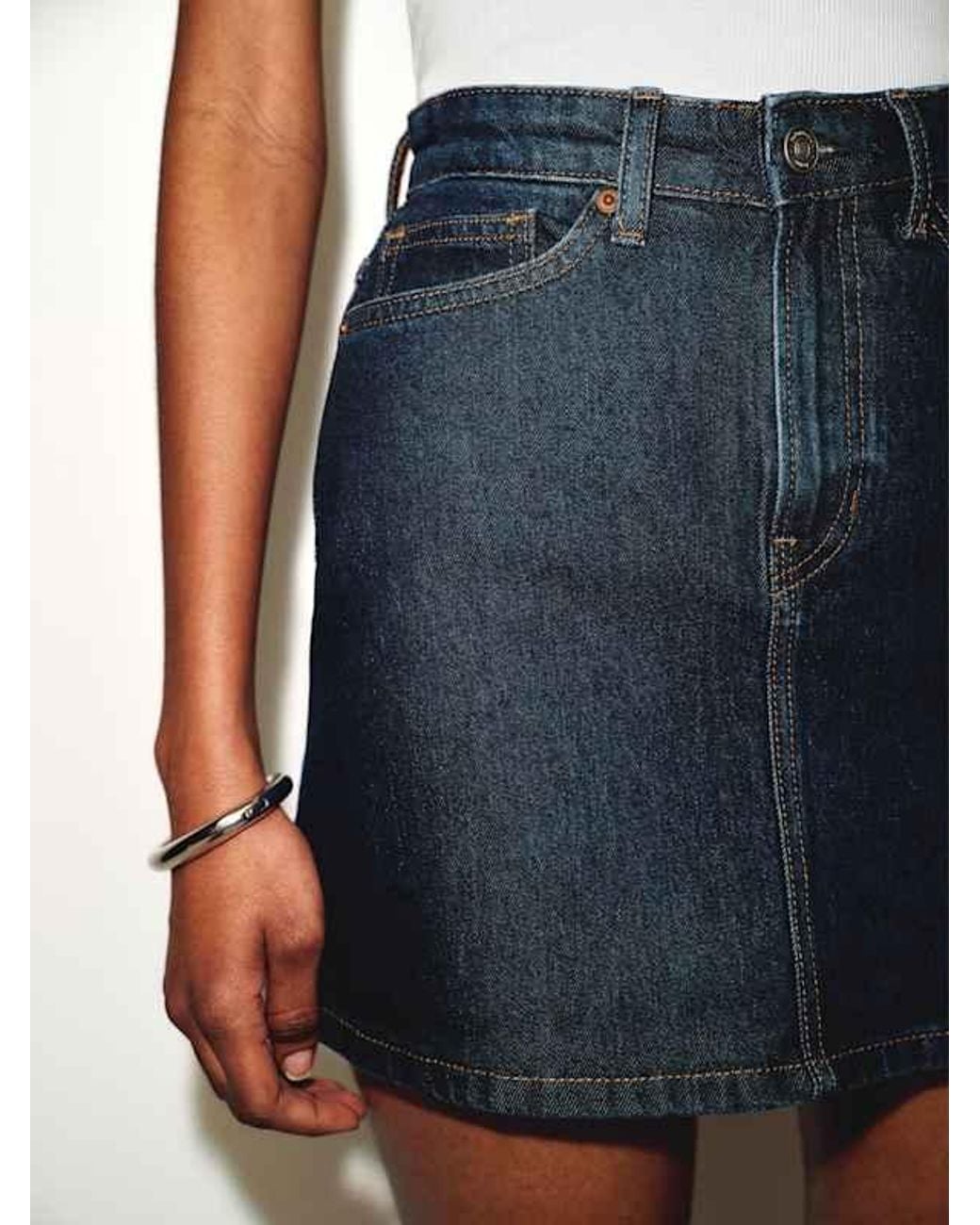 Reformation Blue Lydia High Rise Denim Mini Skirt