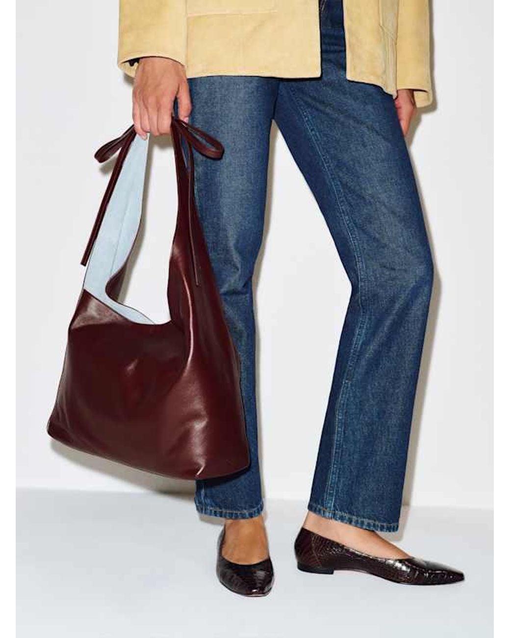 Reformation Blue Medium Vittoria Tote Bag