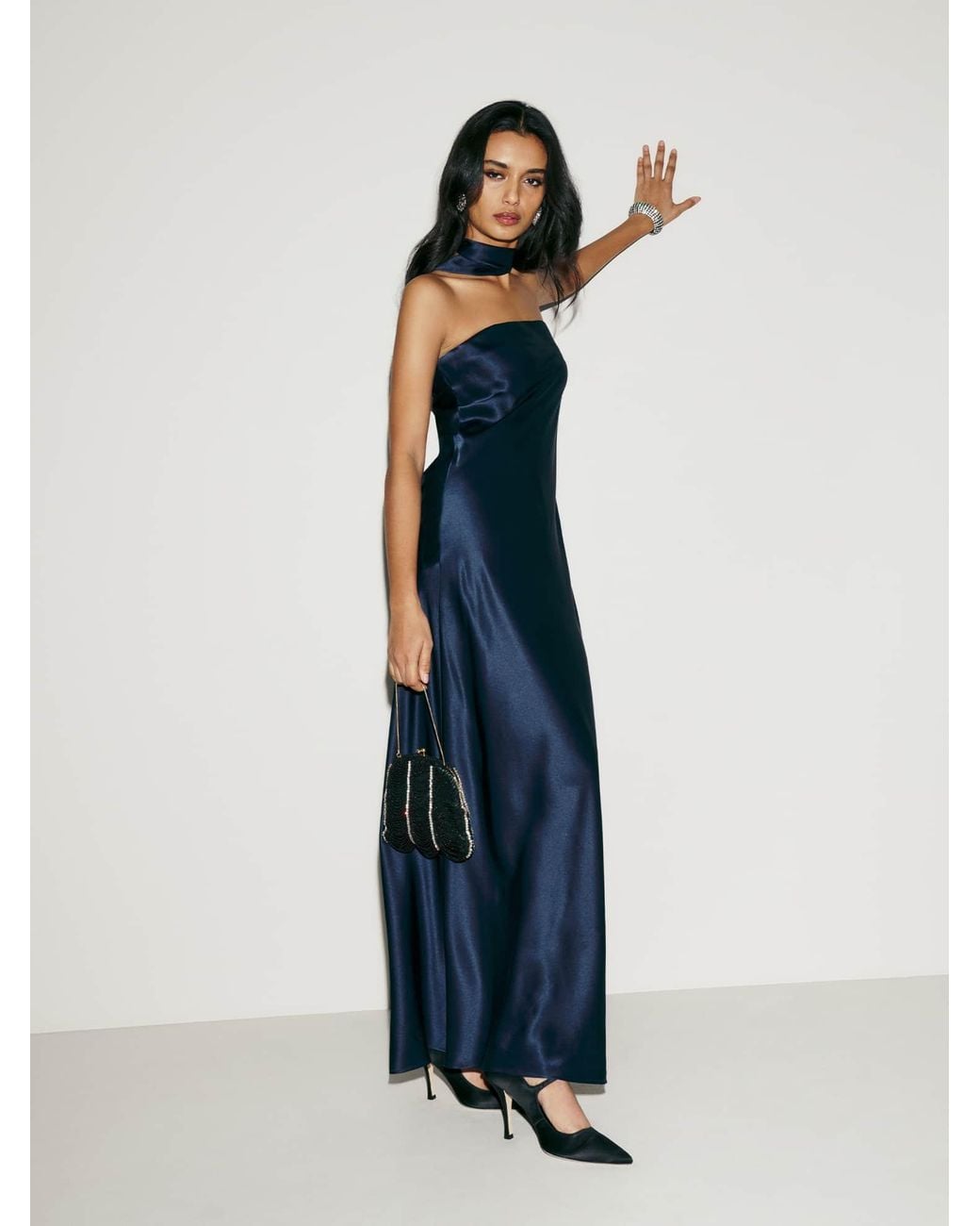Reformation Blue Oren Silk Dress